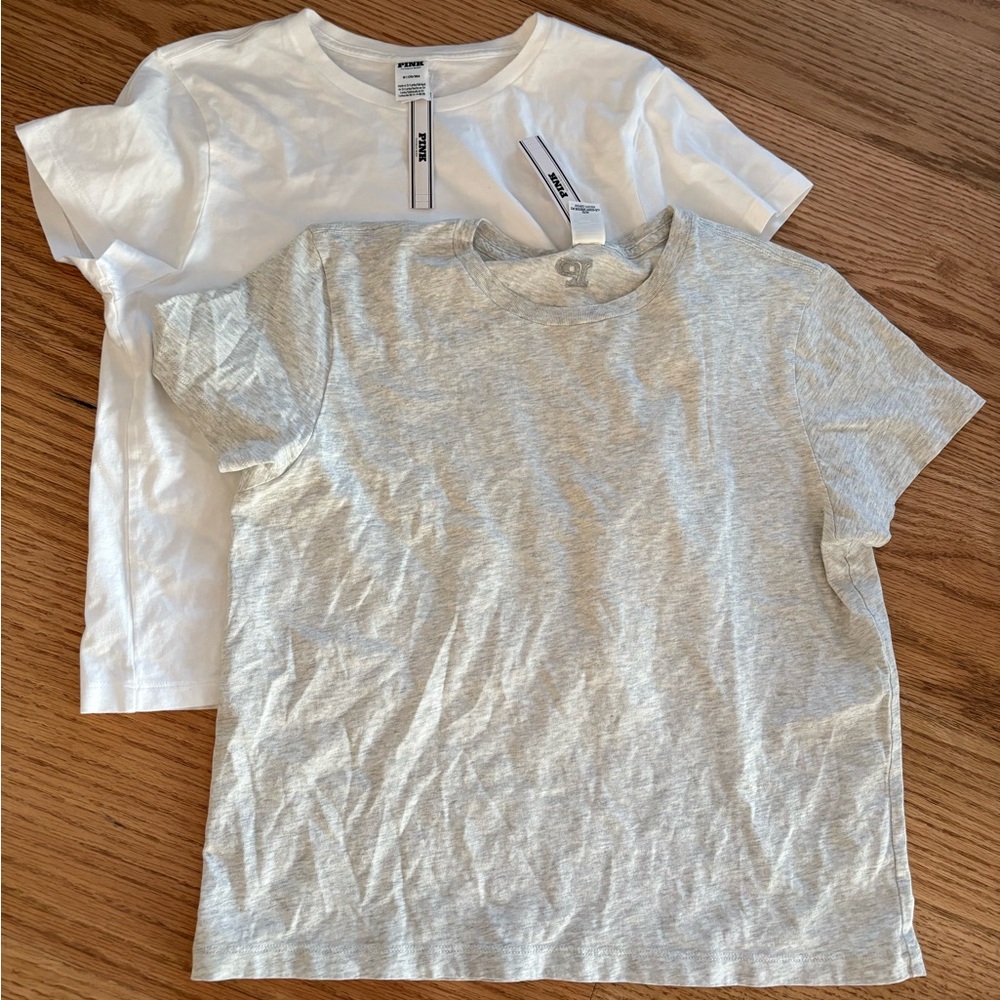 White and grey tshirt bundle